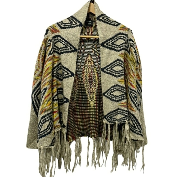 CLICHE couture BoHo print cardigan M - Picture 1 of 5